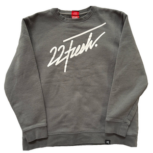 22 Fresh Apparel Youth Boy XL Grey Crewneck Sweatshirt Long Sleeves
